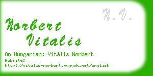 norbert vitalis business card