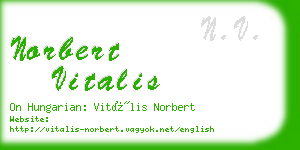 norbert vitalis business card